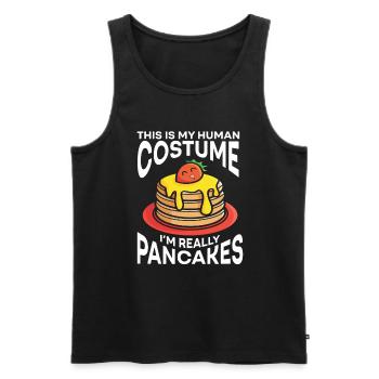 Pancakes Food Lover Best Pancake Maker - Men's Premium Organic Tank Top - black - Front - AI Model Male 178 light (178cm)