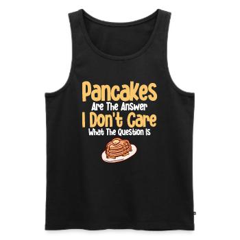 Pancakes Food Lover Best Pancake Maker - Men's Premium Organic Tank Top - black - Front - AI Model Male 178 light (178cm)