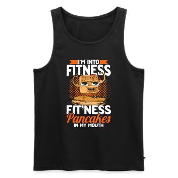 Pancakes Food Lover Best Pancake Maker - Men's Premium Organic Tank Top - black - Front - AI Model Male 178 light (178cm)