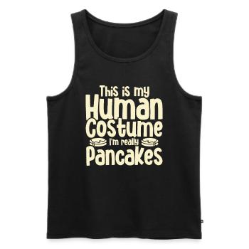 Pancakes Food Lover Best Pancake Maker - Men's Premium Organic Tank Top - black - Front - AI Model Male 178 light (178cm)