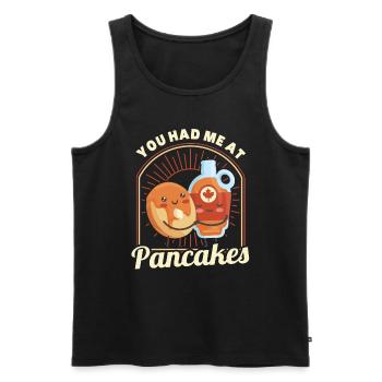 Pancakes Food Lover Best Pancake Maker - Men's Premium Organic Tank Top - black - Front - AI Model Male 178 light (178cm)