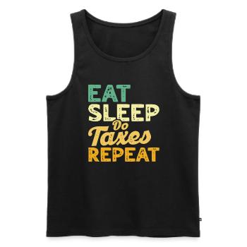 Buchhalter Geschenk Buchhaltung Steuer Cpa - Männer Premium Bio Tank Top - Schwarz - Vorne - AI Model Male 178 light (178cm)