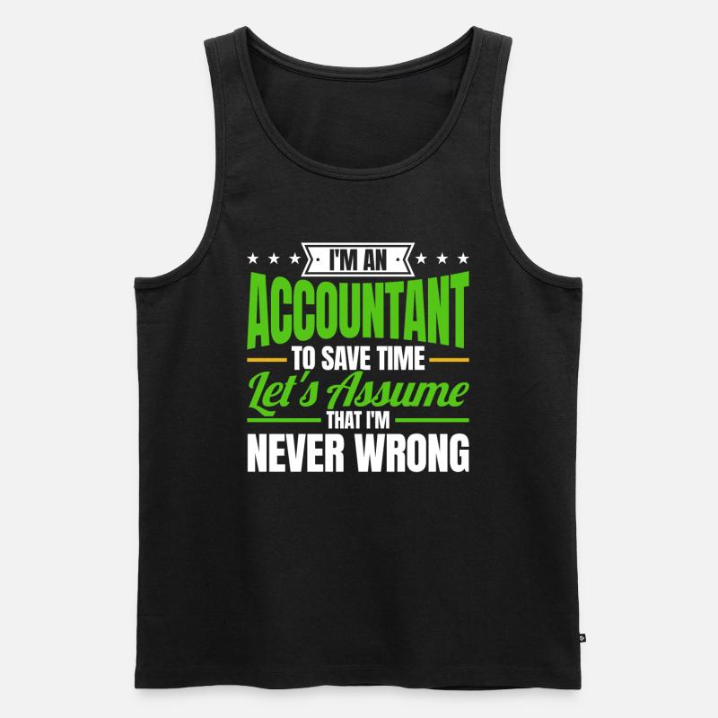 Buchhalter Geschenk Buchhaltung Steuer Cpa - Männer Premium Bio Tank Top - Schwarz