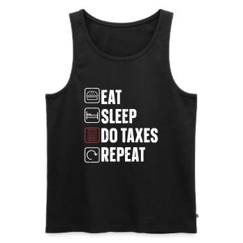 Buchhalter Geschenk Buchhaltung Steuer Cpa - Männer Premium Bio Tank Top - Schwarz - Vorne - AI Model Male 178 light (178cm)