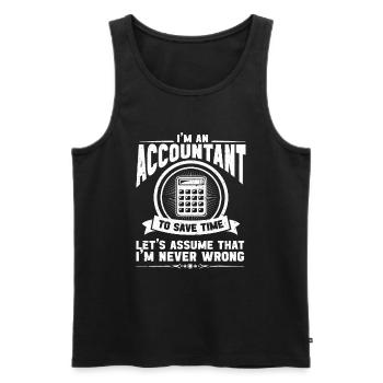 Buchhalter Geschenk Buchhaltung Steuer Cpa - Männer Premium Bio Tank Top - Schwarz - Vorne - AI Model Male 178 light (178cm)