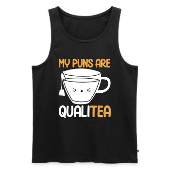 Teetrinker Geschenk Tasse Tee Liebhaber - Männer Premium Bio Tank Top - Schwarz - Vorne - Michal (187cm)