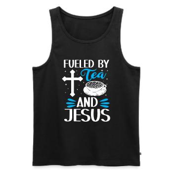 Teetrinker Geschenk Tasse Tee Liebhaber - Männer Premium Bio Tank Top - Schwarz - Vorne - Michal (187cm)