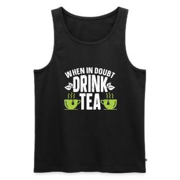 Teetrinker Geschenk Tasse Tee Liebhaber - Männer Premium Bio Tank Top - Schwarz - Vorne - Michal (187cm)
