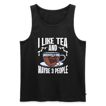 Teetrinker Geschenk Tasse Tee Liebhaber - Männer Premium Bio Tank Top - Schwarz - Vorne - Michal (187cm)