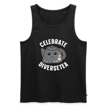 Teetrinker Geschenk Tasse Tee Liebhaber - Männer Premium Bio Tank Top - Schwarz - Vorne - Michal (187cm)
