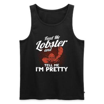 Seafood Lover Gift Seafood - Men's Premium Organic Tank Top - black - Front - Michal (187cm)