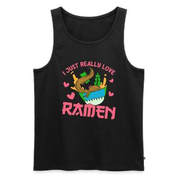 Ramen Noodle Soup Japanese Kawaii Gift Ramen - Men's Premium Organic Tank Top - black - Front - Michal (187cm)