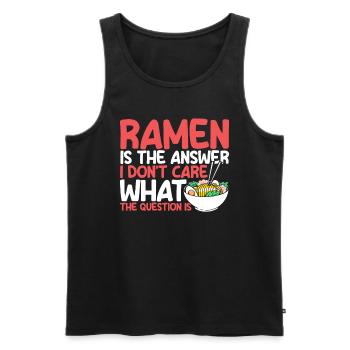Ramen Noodle Soup Japanese Kawaii Gift Ramen - Men's Premium Organic Tank Top - black - Front - Michal (187cm)