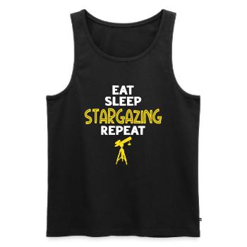 Stargazer Gift Kosmologie Stargazing - Männer Premium Bio Tank Top - Schwarz - Vorne - AI Model Male 178 light (178cm)