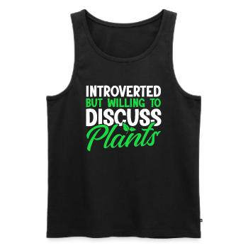 Introverti Cadeau Sarcastique Introverti - Débardeur bio Premium Homme - noir - Devant - Michal (187cm)
