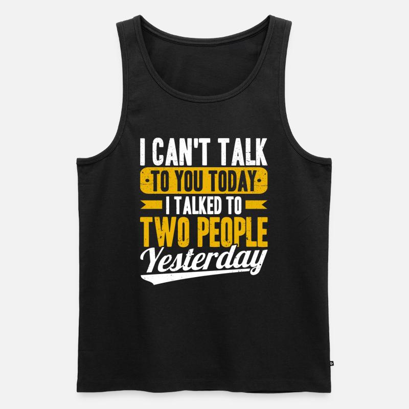Introvertiert Geschenk Sarkastisch Introvertiert - Männer Premium Bio Tank Top - Schwarz