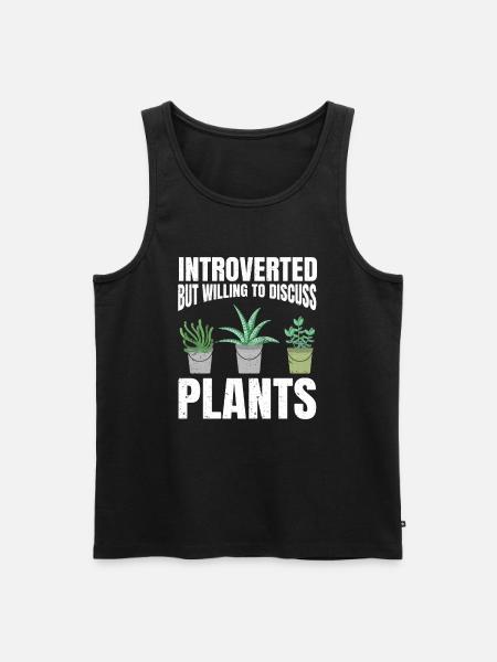 Introverted Gift Sarcastic Introverted - Men's Premium Organic Tank Top - black