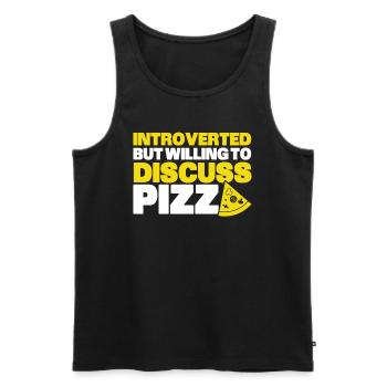 Introverti Cadeau Sarcastique Introverti - Débardeur bio Premium Homme - noir - Devant - Michal (187cm)