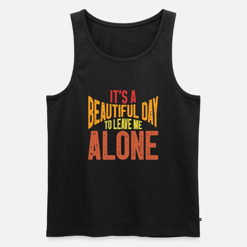 Introvertiert Geschenk Sarkastisch Introvertiert - Männer Premium Bio Tank Top - Schwarz