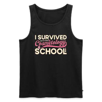 Cosmetology Gift Beautician - Men's Premium Organic Tank Top - black - Front - Michal (187cm)