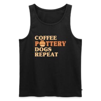 Ceramic Oven Cermaicist Ceramic Clay Oven Pot - Men's Premium Organic Tank Top - black - Front - AI Model Male 178 light (178cm)