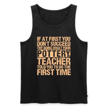Ceramic Oven Cermaicist Ceramic Clay Oven Pot - Men's Premium Organic Tank Top - black - Front - AI Model Male 178 light (178cm)