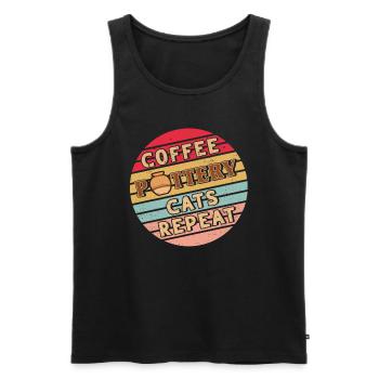 Ceramic Oven Cermaicist Ceramic Clay Oven Pot - Men's Premium Organic Tank Top - black - Front - AI Model Male 178 light (178cm)