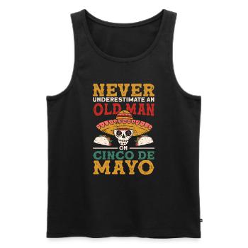 Cinco De Mayo Mexican Party Cinco De Mayo - Men's Premium Organic Tank Top - black - Front - AI Model Male 178 light (178cm)