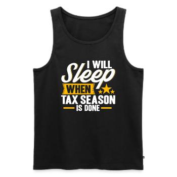 Steuersaison Cpa Buchhalter Geschenk Steuertag - Männer Premium Bio Tank Top - Schwarz - Vorne - Michal (187cm)