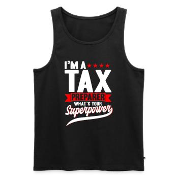 Steuersaison Cpa Buchhalter Geschenk Steuertag - Männer Premium Bio Tank Top - Schwarz - Vorne - Michal (187cm)