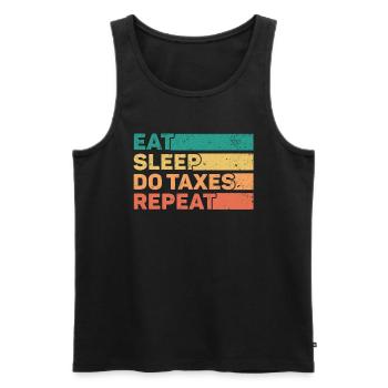Steuersaison Cpa Buchhalter Geschenk Steuertag - Männer Premium Bio Tank Top - Schwarz - Vorne - Michal (187cm)