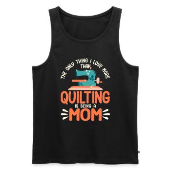 Quilten Geschenk Nähen Stricken Quilter - Männer Premium Bio Tank Top - Schwarz - Vorne - Michal (187cm)