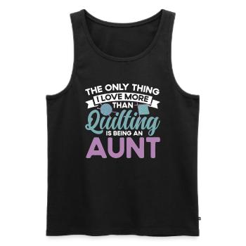 Quilten Geschenk Nähen Stricken Quilter - Männer Premium Bio Tank Top - Schwarz - Vorne - Michal (187cm)