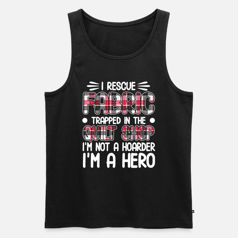 Quilten Geschenk Nähen Stricken Quilter - Männer Premium Bio Tank Top - Schwarz