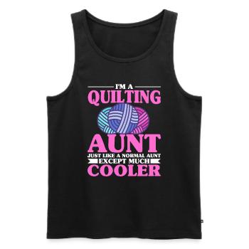 Quilten Geschenk Nähen Stricken Quilter - Männer Premium Bio Tank Top - Schwarz - Vorne - Michal (187cm)