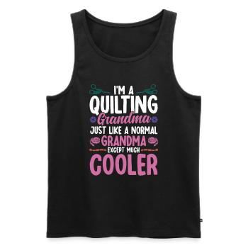 Quilten Geschenk Nähen Stricken Quilter - Männer Premium Bio Tank Top - Schwarz - Vorne - Michal (187cm)