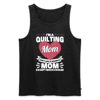 Quilting Gift Sewing Knitting Quilter - Men's Premium Organic Tank Top - black - Front - AI Model Male 178 light (178cm)