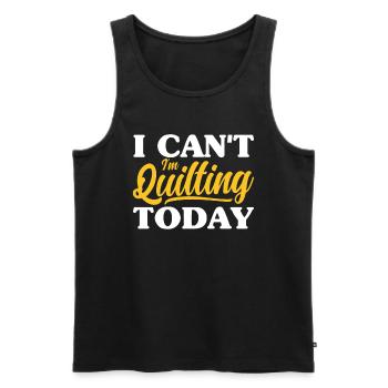 Quilten Geschenk Nähen Stricken Quilter - Männer Premium Bio Tank Top - Schwarz - Vorne - Michal (187cm)