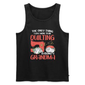 Quilten Geschenk Nähen Stricken Quilter - Männer Premium Bio Tank Top - Schwarz - Vorne - Michal (187cm)