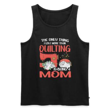Quilting Gift Sewing Knitting Quilter - Men's Premium Organic Tank Top - black - Front - AI Model Male 178 light (178cm)