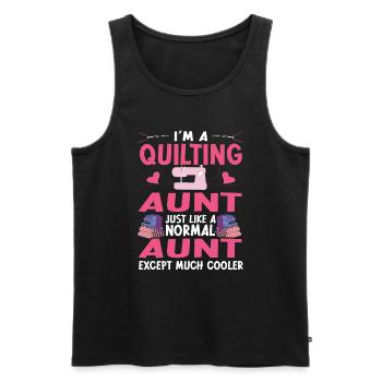 Quilten Geschenk Nähen Stricken Quilter - Männer Premium Bio Tank Top - Schwarz - Vorne - Michal (187cm)