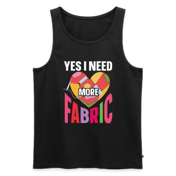 Quilten Geschenk Nähen Stricken Quilter - Männer Premium Bio Tank Top - Schwarz - Vorne - Michal (187cm)
