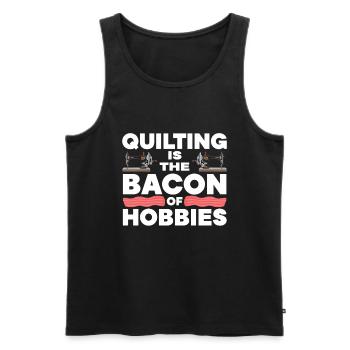 Quilten Geschenk Nähen Stricken Quilter - Männer Premium Bio Tank Top - Schwarz - Vorne - Michal (187cm)