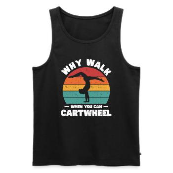 Wagon Wheel Girl Gymnastics Gift Wagon Wheels - Men's Premium Organic Tank Top - black - Front - AI Model Male 178 light (178cm)
