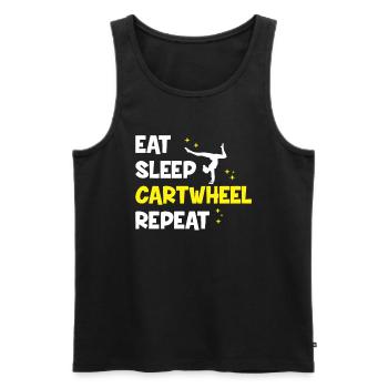 Wagon Wheel Girl Gymnastics Gift Wagon Wheels - Men's Premium Organic Tank Top - black - Front - AI Model Male 178 light (178cm)