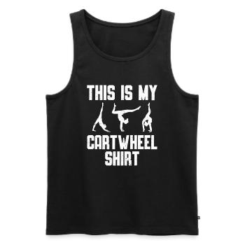 Wagon Wheel Girl Gymnastics Gift Wagon Wheels - Men's Premium Organic Tank Top - black - Front - AI Model Male 178 light (178cm)