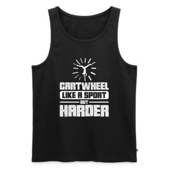 Wagon Wheel Girl Gymnastics Gift Wagon Wheels - Men's Premium Organic Tank Top - black - Front - AI Model Male 178 light (178cm)