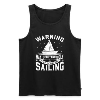 Segeln Geschenk Segelboot Bootfahren Kapitän - Männer Premium Bio Tank Top - Schwarz - Vorne - Michal (187cm)
