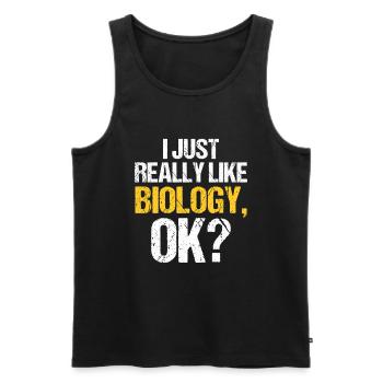 Biologiste Cadeau Biologie - Débardeur bio Premium Homme - noir - Devant - AI Model Male 178 light (178cm)
