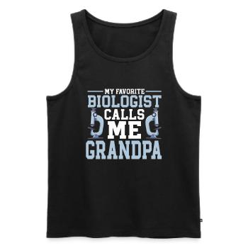 Biologiste Cadeau Biologie - Débardeur bio Premium Homme - noir - Devant - AI Model Male 178 light (178cm)